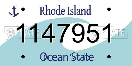 1147951 Rhode Island License Plate