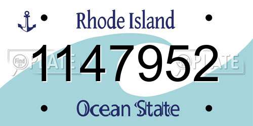 1147952 Rhode Island License Plate