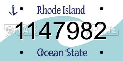 1147982 Rhode Island License Plate