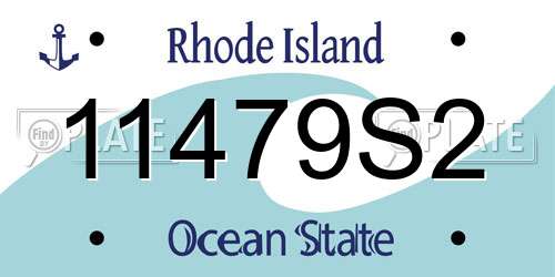 11479S2 Rhode Island License Plate