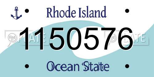 1150576 Rhode Island License Plate