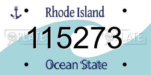 115273 Rhode Island License Plate