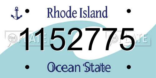 1152775 Rhode Island License Plate
