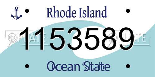 1153589 Rhode Island License Plate