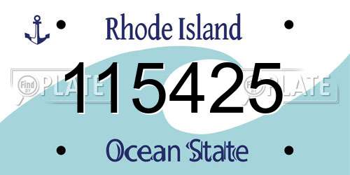 115425 Rhode Island License Plate