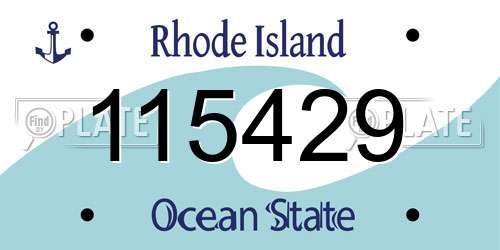 115429 Rhode Island License Plate