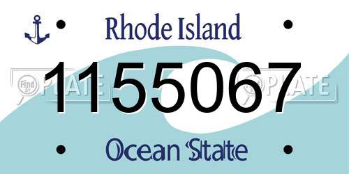 1155067 Rhode Island License Plate