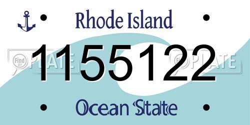 1155122 Rhode Island License Plate