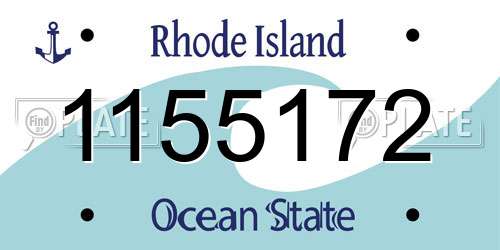 1155172 Rhode Island License Plate