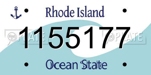1155177 Rhode Island License Plate