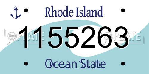 1155263 Rhode Island License Plate