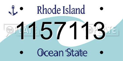 1157113 Rhode Island License Plate