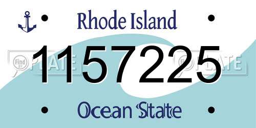 1157225 Rhode Island License Plate