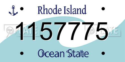 1157775 Rhode Island License Plate