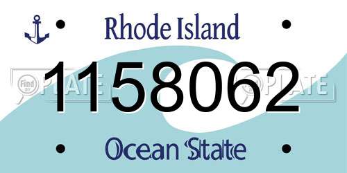 1158062 Rhode Island License Plate