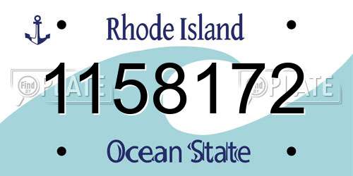 1158172 Rhode Island License Plate