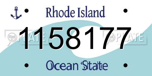1158177 Rhode Island License Plate