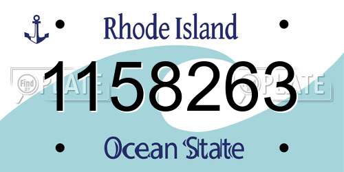 1158263 Rhode Island License Plate