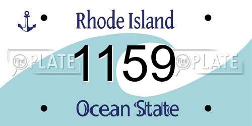 1159 Rhode Island License Plate