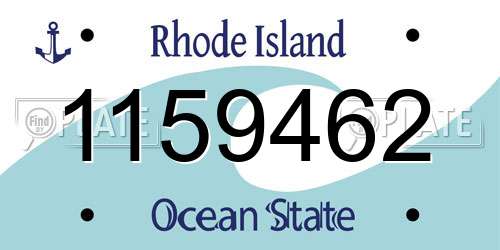 1159462 Rhode Island License Plate
