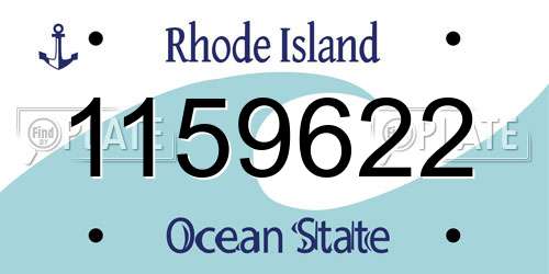 1159622 Rhode Island License Plate