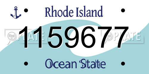 1159677 Rhode Island License Plate