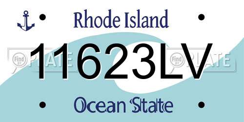 11623LV Rhode Island License Plate