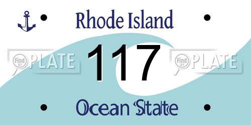 117 Rhode Island License Plate