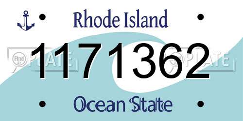 1171362 Rhode Island License Plate