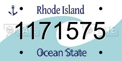 1171575 Rhode Island License Plate