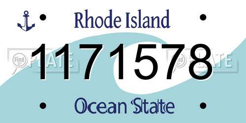 1171578 Rhode Island License Plate