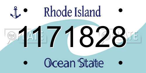 1171828 Rhode Island License Plate
