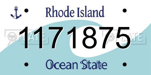 1171875 Rhode Island License Plate
