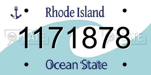 1171878 Rhode Island License Plate