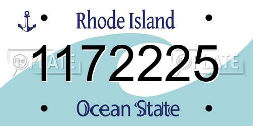 1172225 Rhode Island License Plate