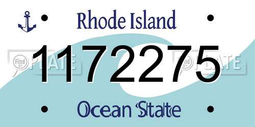 1172275 Rhode Island License Plate