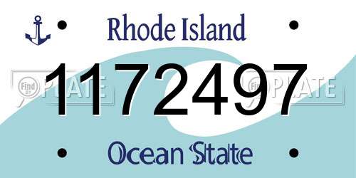 1172497 Rhode Island License Plate
