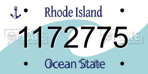 1172775 Rhode Island License Plate