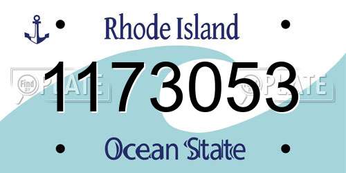 1173053 Rhode Island License Plate