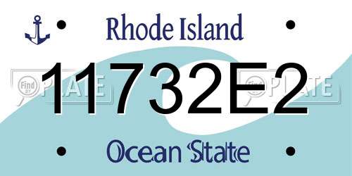 11732E2 Rhode Island License Plate