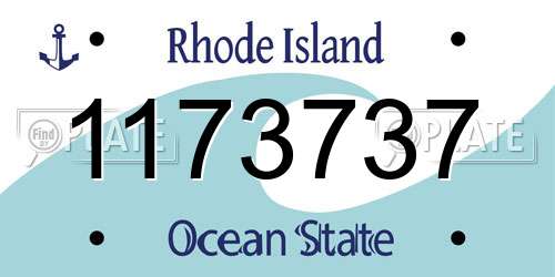 1173737 Rhode Island License Plate