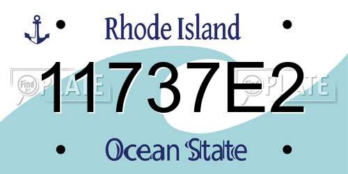 11737E2 Rhode Island License Plate