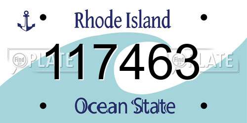 117463 Rhode Island License Plate