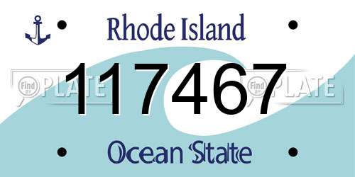 117467 Rhode Island License Plate