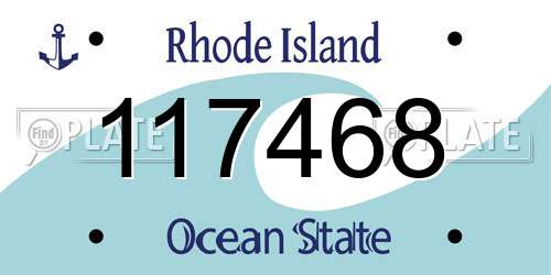 117468 Rhode Island License Plate
