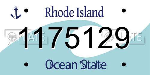 1175129 Rhode Island License Plate