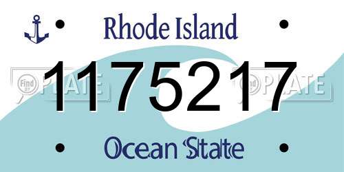 1175217 Rhode Island License Plate