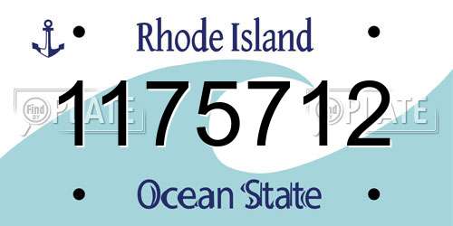 1175712 Rhode Island License Plate