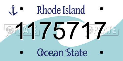 1175717 Rhode Island License Plate