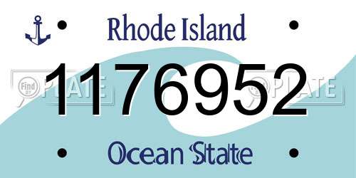 1176952 Rhode Island License Plate